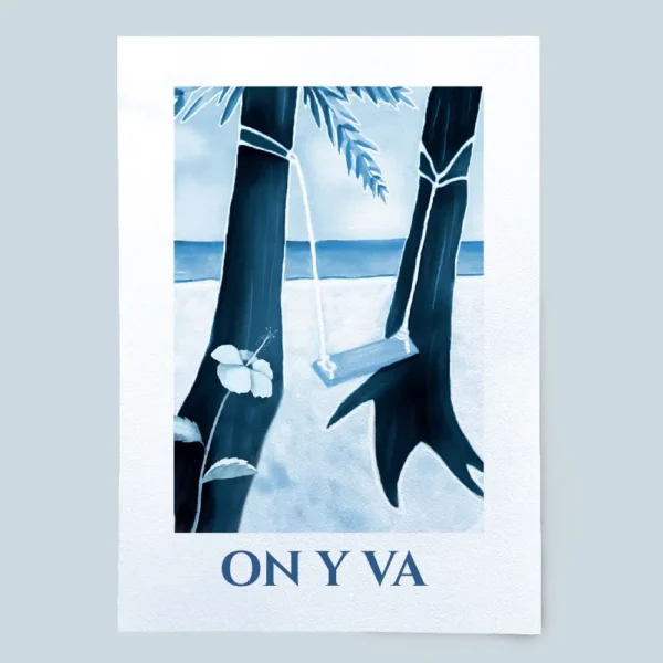 Affiche Affiche "On y va" plage