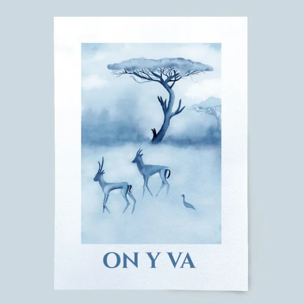 Affiche Affiche "On y va" savane